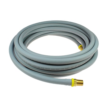 Coilhose Pneumatics Lock-On Hose 1/4" ID x 25 ' 1/4" MPT L14R025N